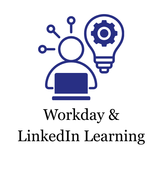 Icon of a person working on a laptop with a light bulb showing a gear inside, symbolizing innovation and technology.