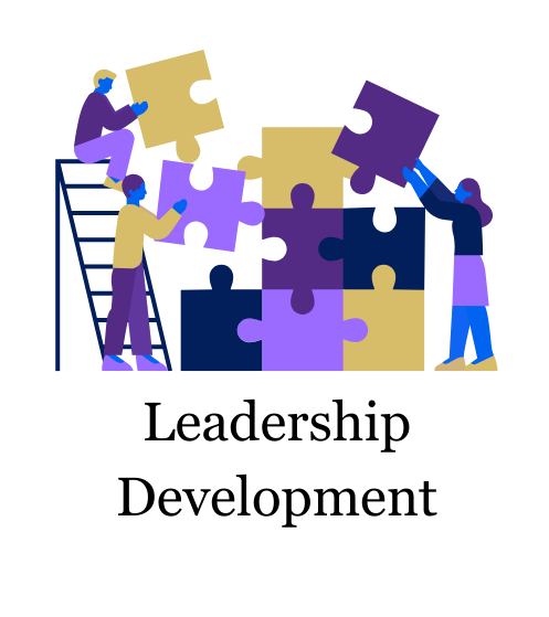 Illustration of three people assembling a large wall of puzzle pieces. One stands on a ladder, placing a piece, while the others assist from the ground.